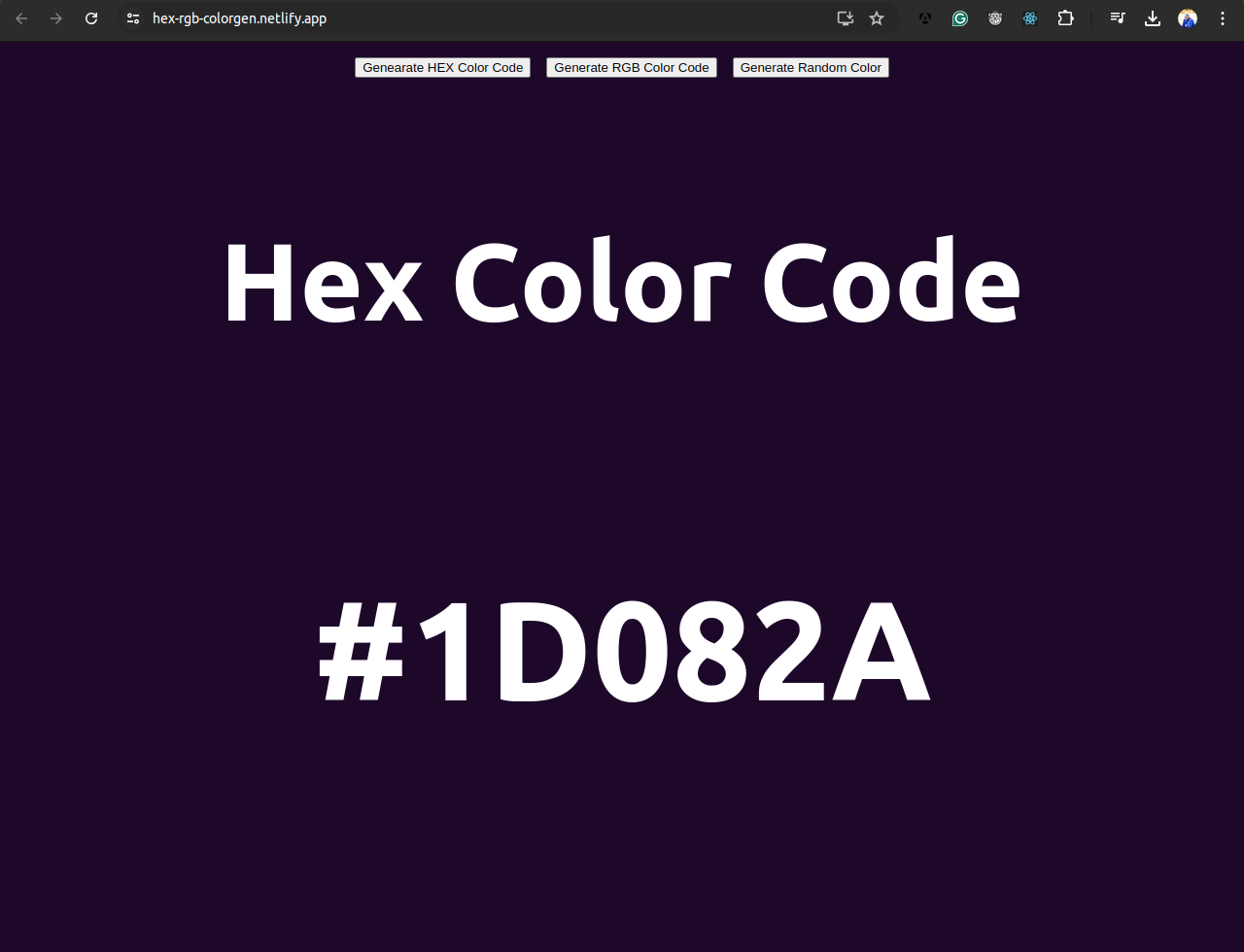 HEX and RGB Color Generator